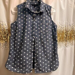 Tommy Hilfiger Blue Polka Dot Blouse